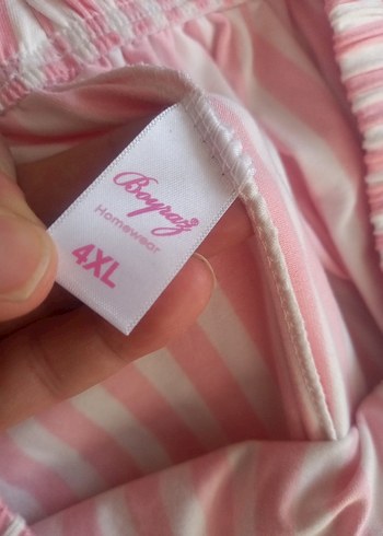 Pembe Kısa Kollu Rahat Pijama Takımı - Görsel 8