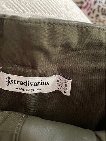 Suni deri yüksel bel pantolon - Görsel 6