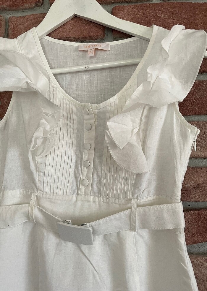 Koton keten kumaşlı elbise - Görsel 2