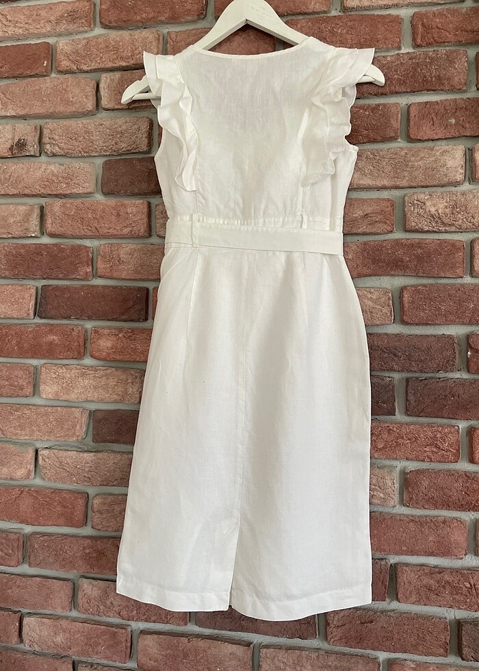 Koton keten kumaşlı elbise - Görsel 3