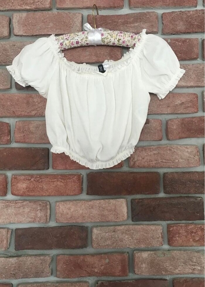 H&M düşük omuzlu bluz - Görsel 4