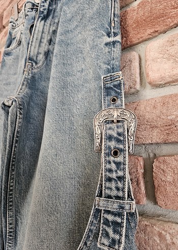 Zara aksesuarlı kot pantolon - Görsel 5