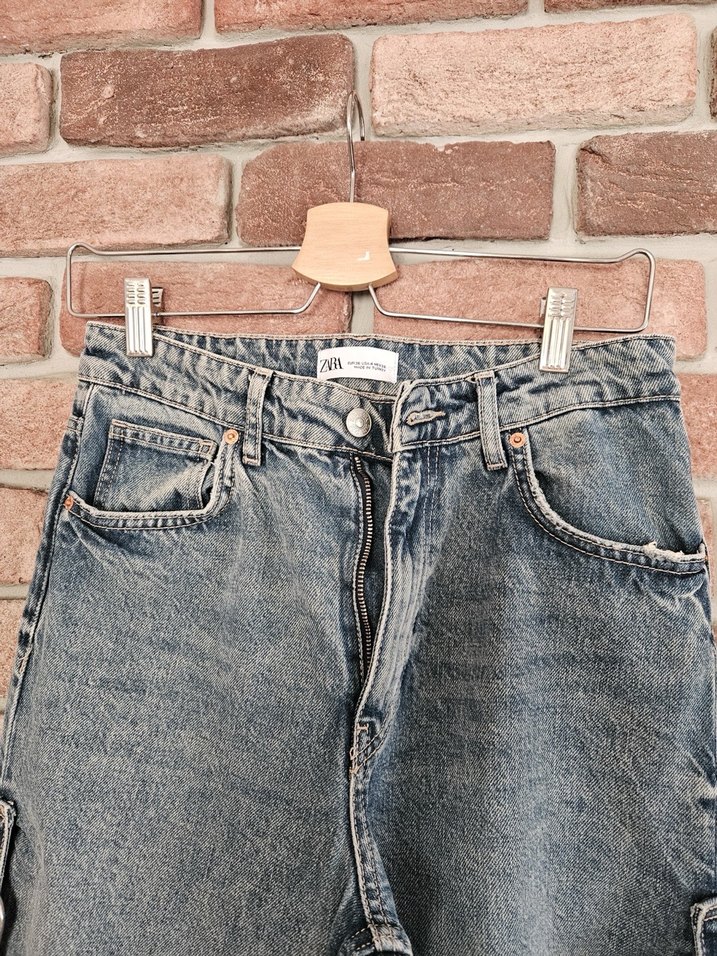 Zara aksesuarlı kot pantolon - Görsel 4