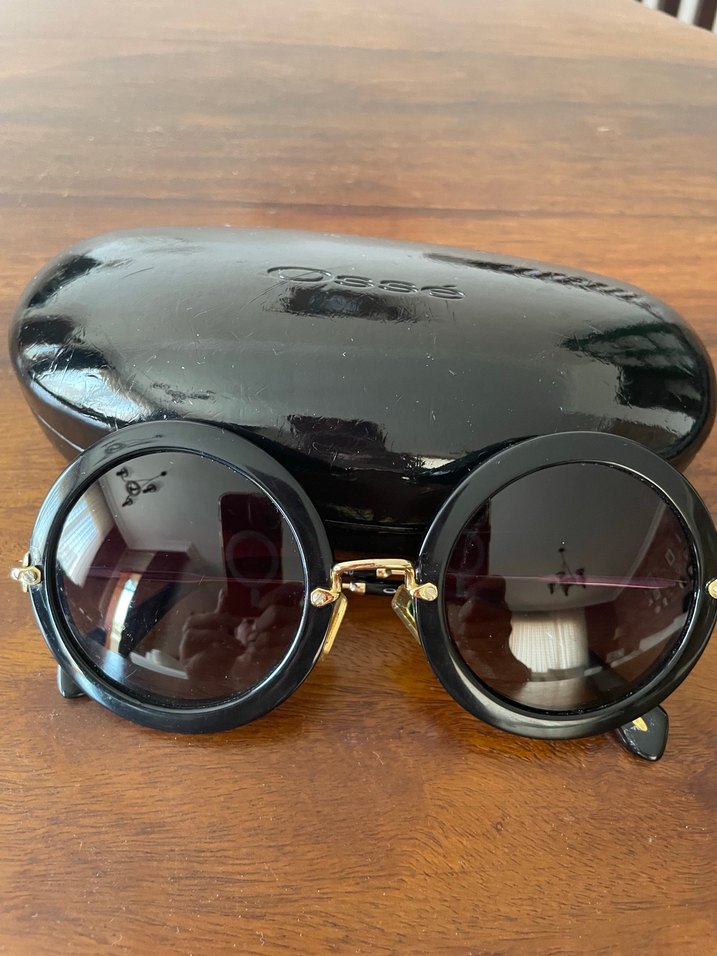 Yuvarlak siyah Güneş Gözlüğü - Görsel 3