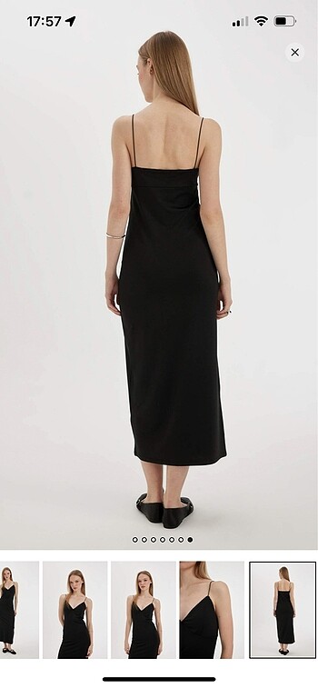 Askılı uzun elbise - Görsel 5