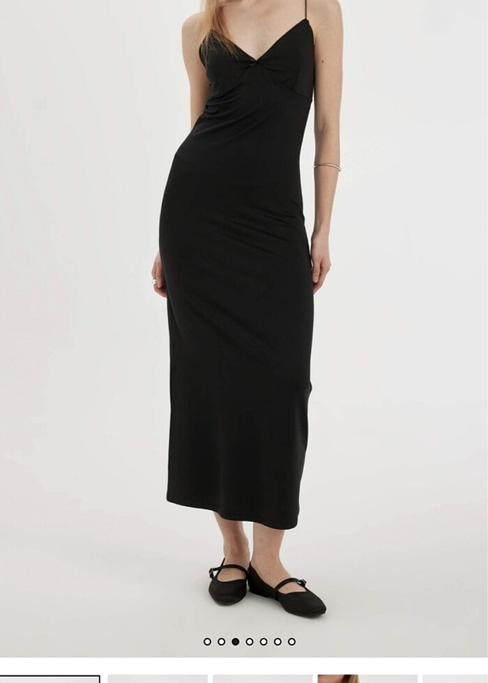 Askılı uzun elbise - Görsel 3