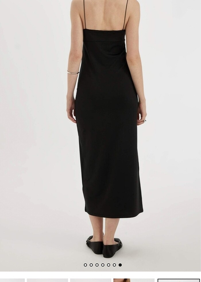Askılı uzun elbise - Görsel 5