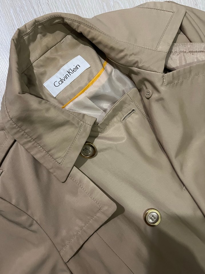 Bej Kuşaklı Kadın Trençkot - Görsel 3