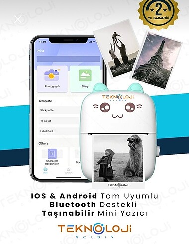 Beden Renk Mini cep yazıcı