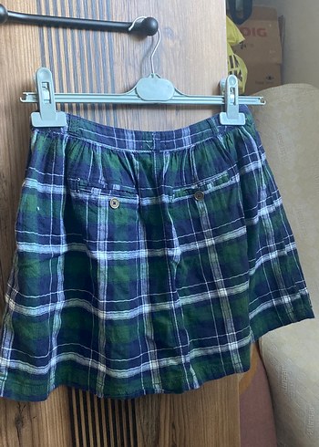 LC Waikiki Düğmeli Yeşil 10 11 yaş Mini Etek
