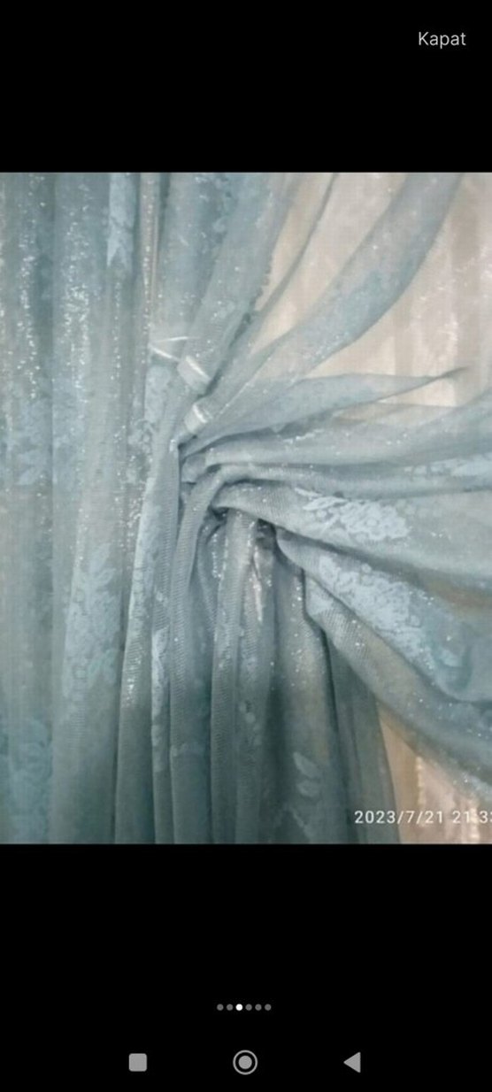 Bohem Mavi Batik Desenli Perde - Görsel 5