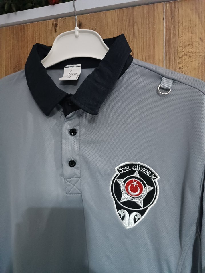 Gri Erkek Polo Yaka Kısa Kollu Tişört - Görsel 2