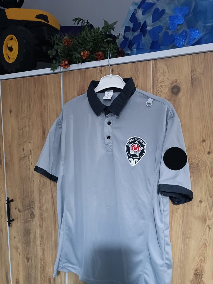 Gri Erkek Polo Yaka Kısa Kollu Tişört - Görsel 4