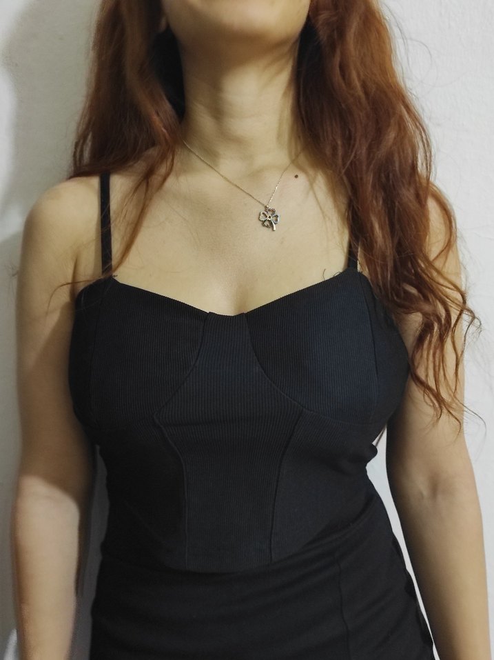 Sarı Mini Straplez Büstiyer Düğmeli - Görsel 4