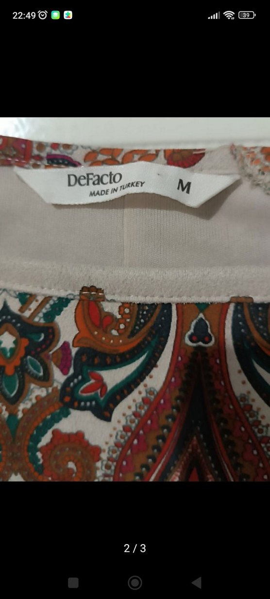 Bohem Desenli Uzun Kollu Kadın elbise - Görsel 2