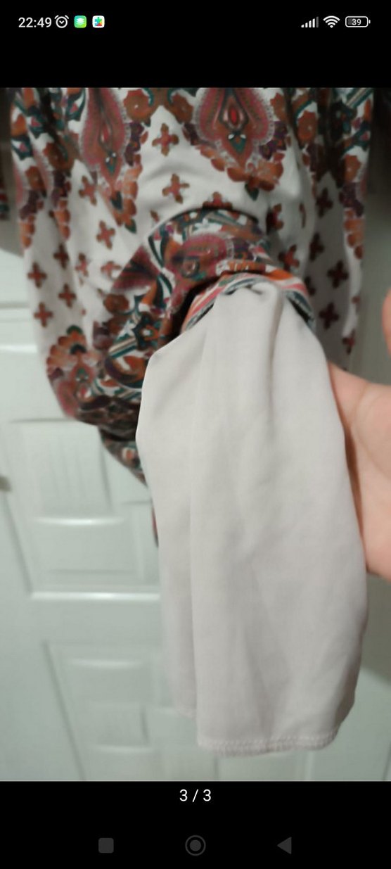 Bohem Desenli Uzun Kollu Kadın elbise - Görsel 3