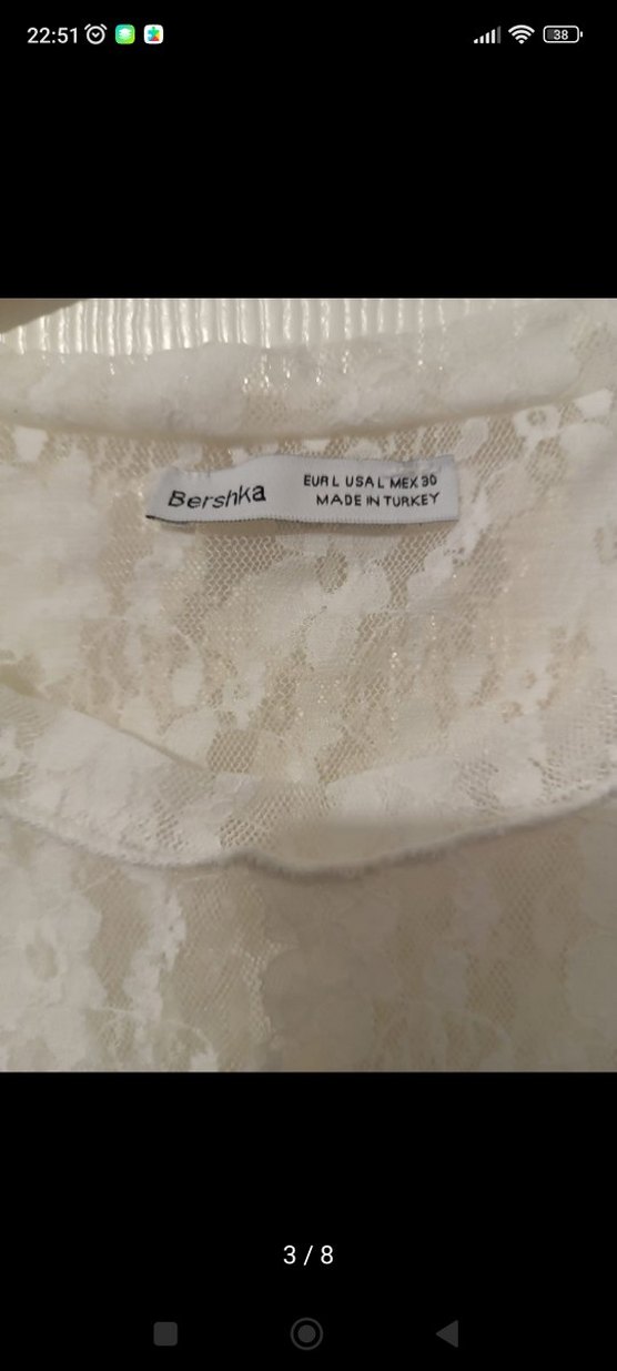 Dantel Detaylı Beyaz Kolsuz Bluz - Görsel 3