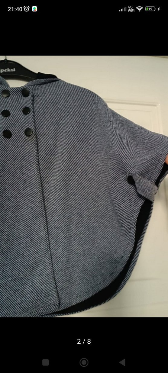 Kız Çocuk Gri Düğmeli Bolero - Görsel 2