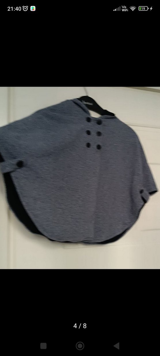 Kız Çocuk Gri Düğmeli Bolero - Görsel 4