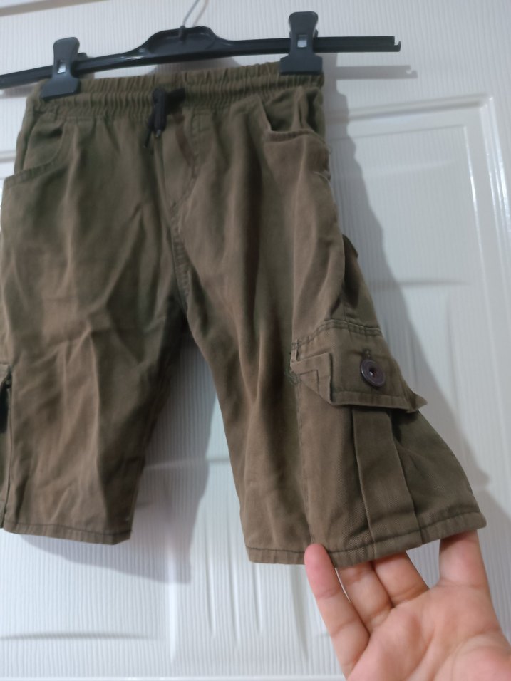 Erkek Çocuk Kahverengi Kemerli Rahat Şort - Görsel 3