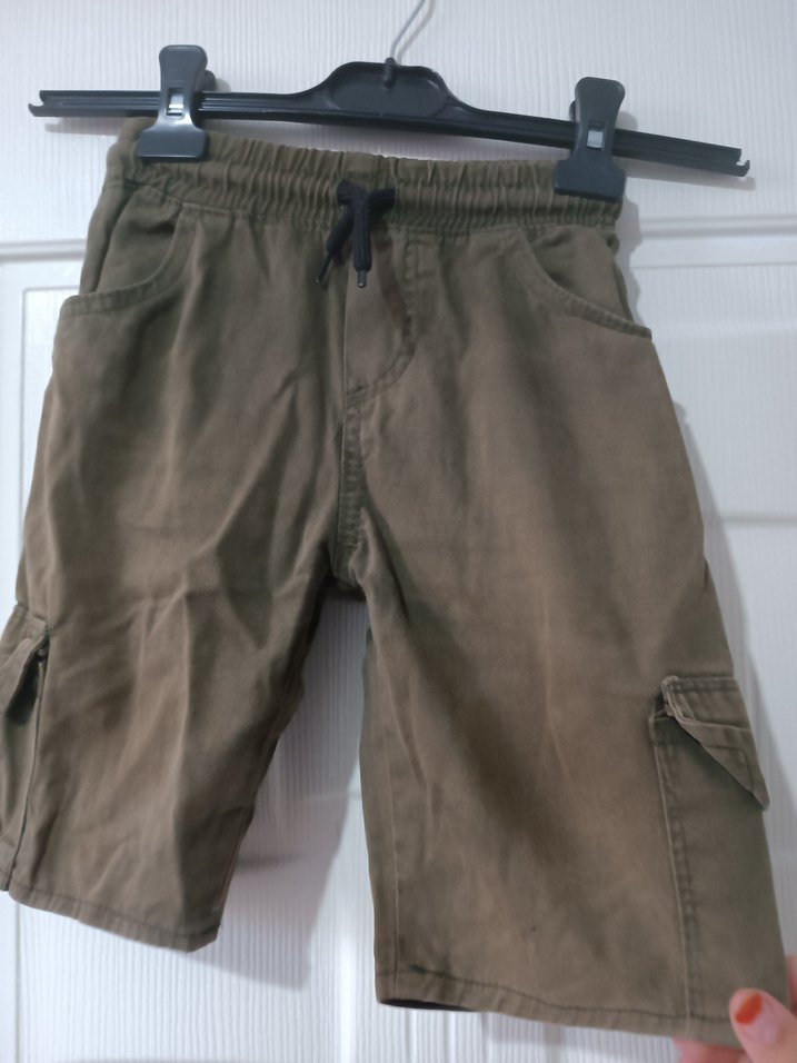 Erkek Çocuk Kahverengi Kemerli Rahat Şort - Görsel 2