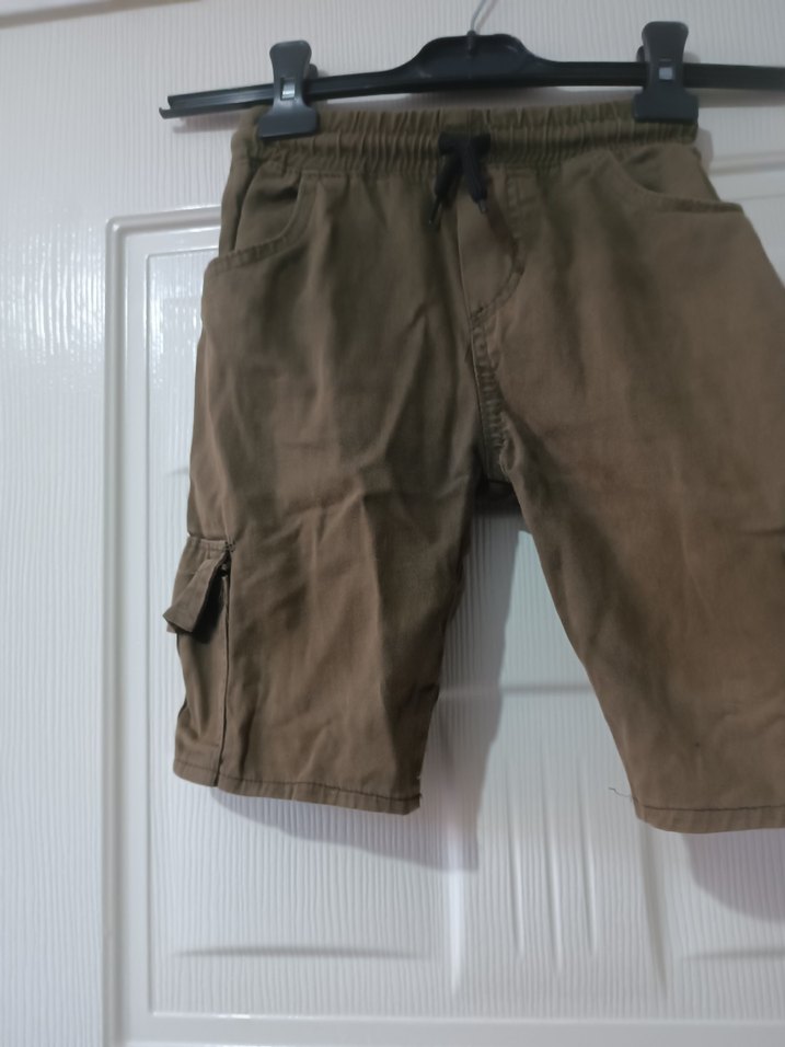 Erkek Çocuk Kahverengi Kemerli Rahat Şort - Görsel 4