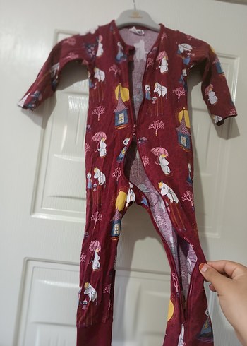 Bordo Kız Bebek Düğmeli Tulum - Görsel 7