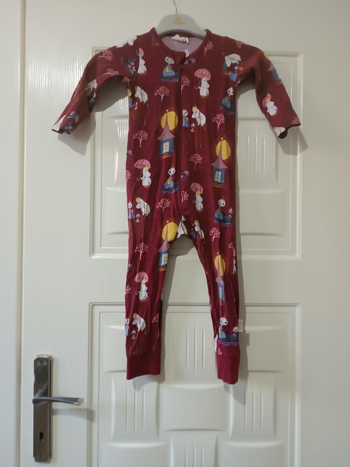 Bordo Kız Bebek Düğmeli Tulum - Görsel 3