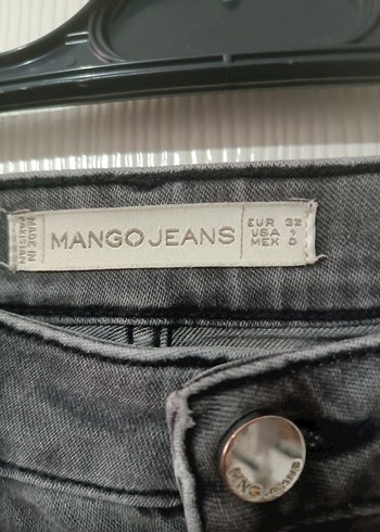 Gri Fermuarlı Kadın Denim Pantolon - Görsel 7