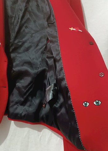 Gucci marka.Nakış İşlemeli Kırmızı Blazer Ceket - Görsel 14