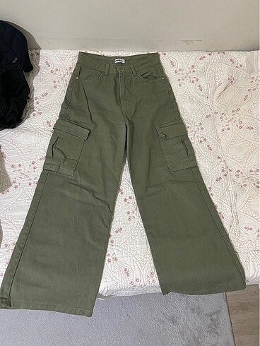 yeşil kargo kot pantolon