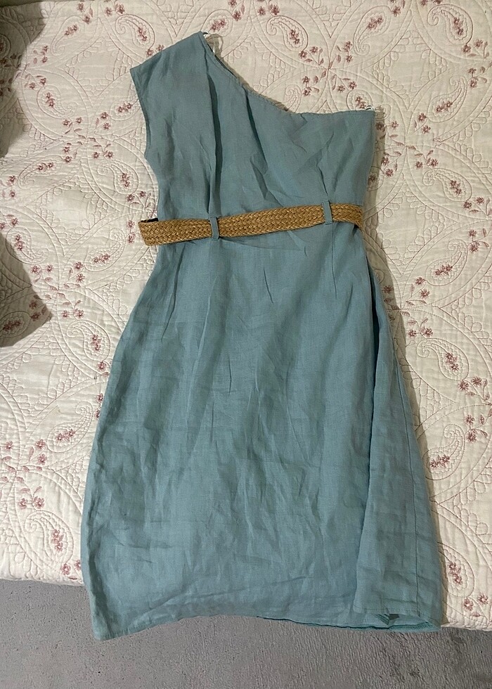 günlük mavi elbise - Görsel 3