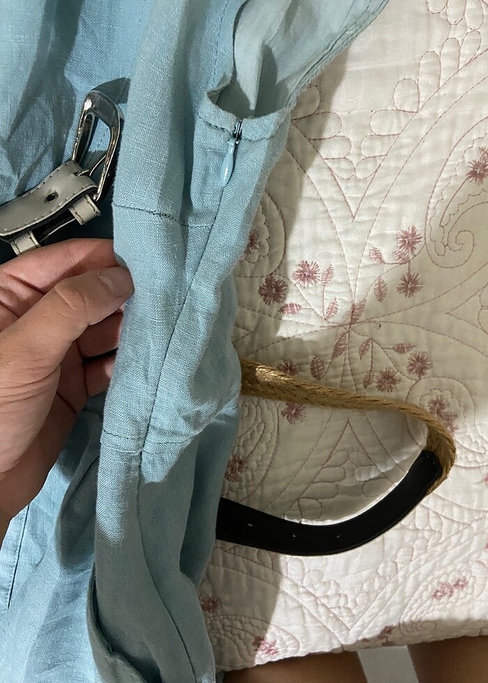 günlük mavi elbise - Görsel 4