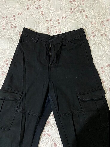 H&M siyah kargo pantolon
