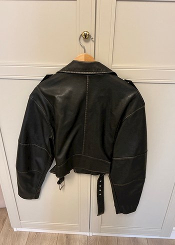 Pull bear Deri Biker Ceket - Görsel 4