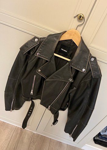 Pull bear Deri Biker Ceket - Görsel 3
