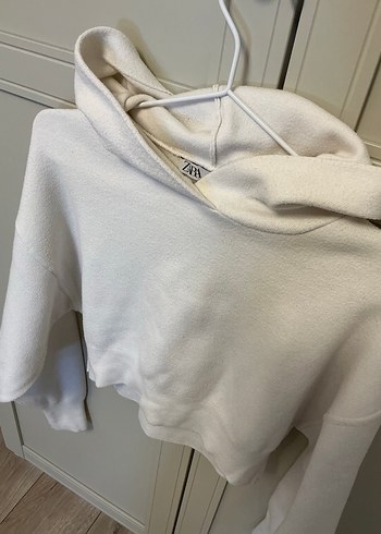 Zara Kapüşonlu triko Sweat - Görsel 2