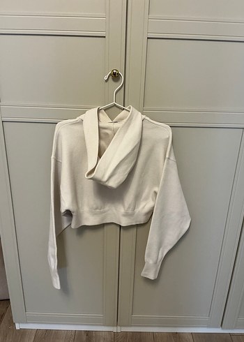 Zara Kapüşonlu triko Sweat - Görsel 5
