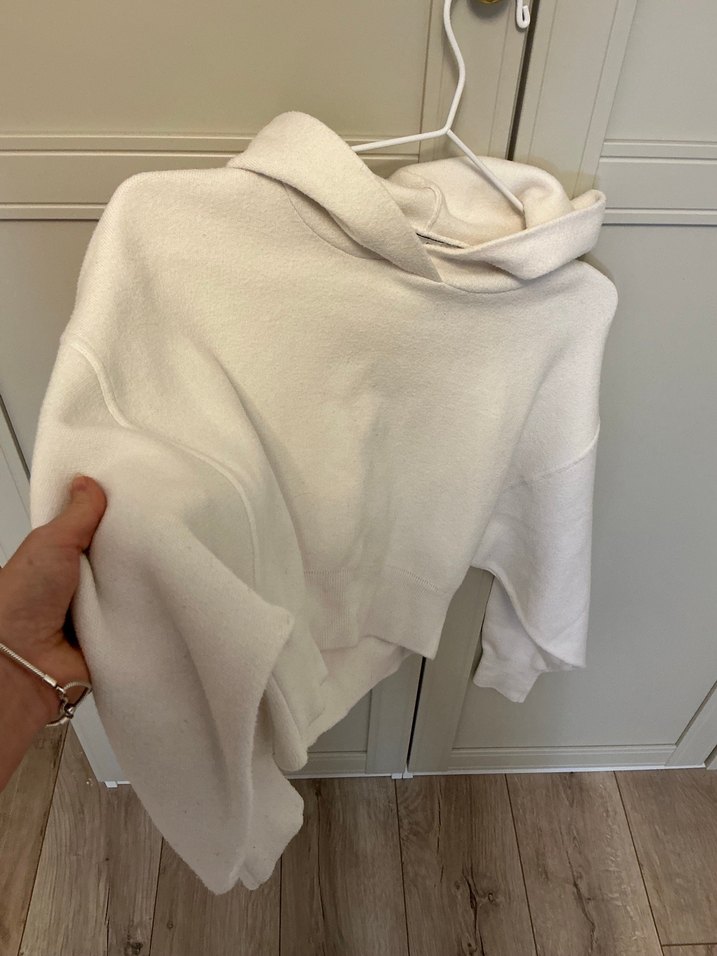 Zara Kapüşonlu triko Sweat - Görsel 4