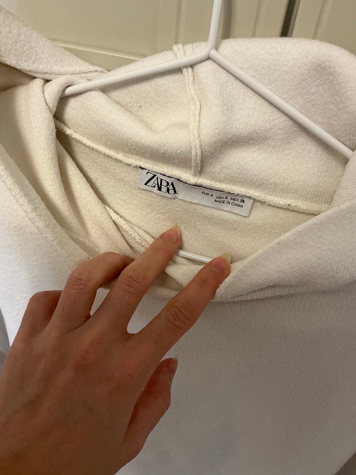 Zara Kapüşonlu triko Sweat - Görsel 3