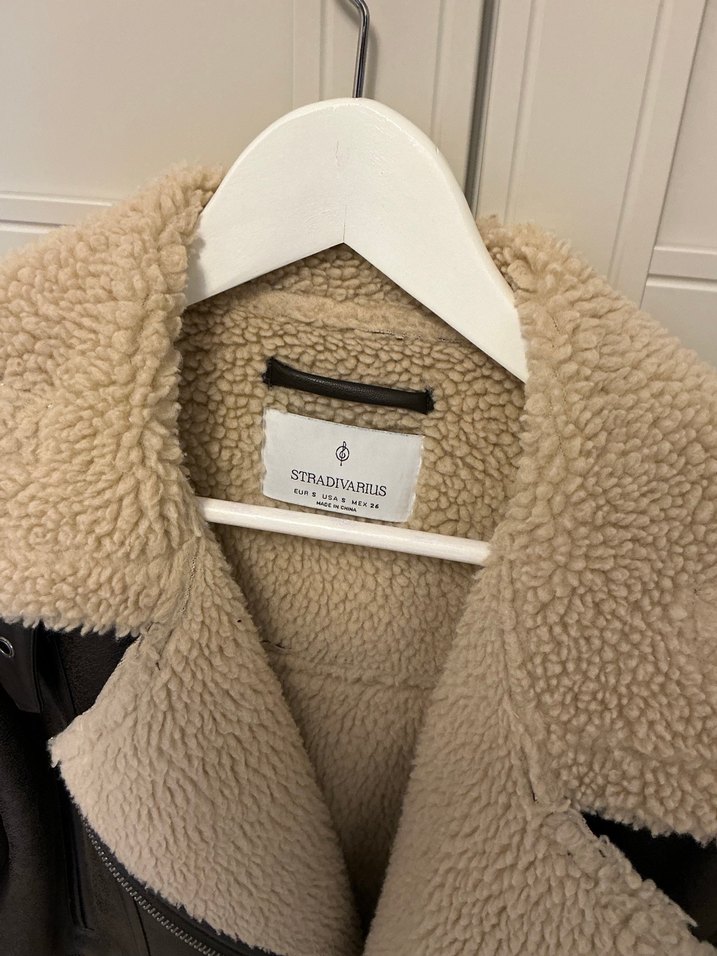 Stradivarius Kürklü biker mont - Görsel 2