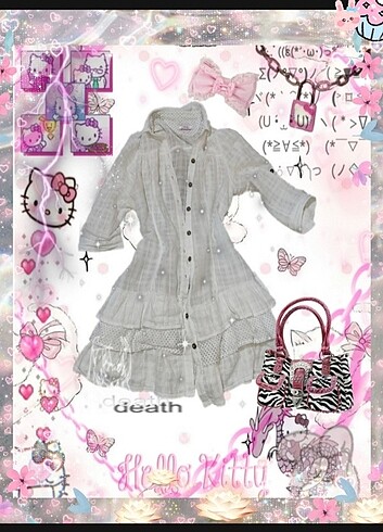 Gyaru lolita y2kgömlek