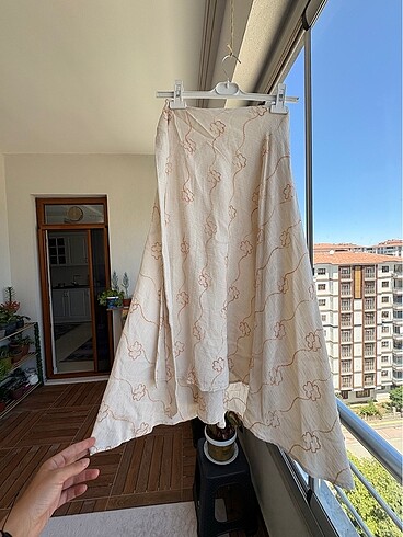 Etnik Özel dikim anvelop bağlamalı etek