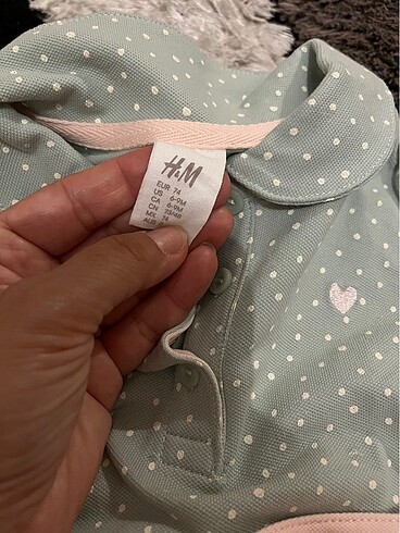 9 Ay Beden çeşitli Renk 6-9 ay kız bebek 2li tshirt