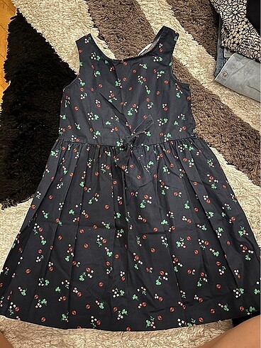 H&M 6-7 yaş lacivert h&m elbise