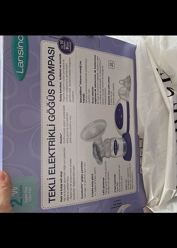 Lansinoh Tekli Elektrikli Göğüs Pompası Mor - Görsel 2