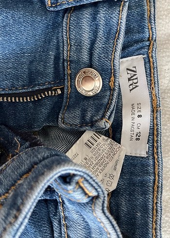 Zara 8 yaş mavi kız çocuk kot Jean - Görsel 3
