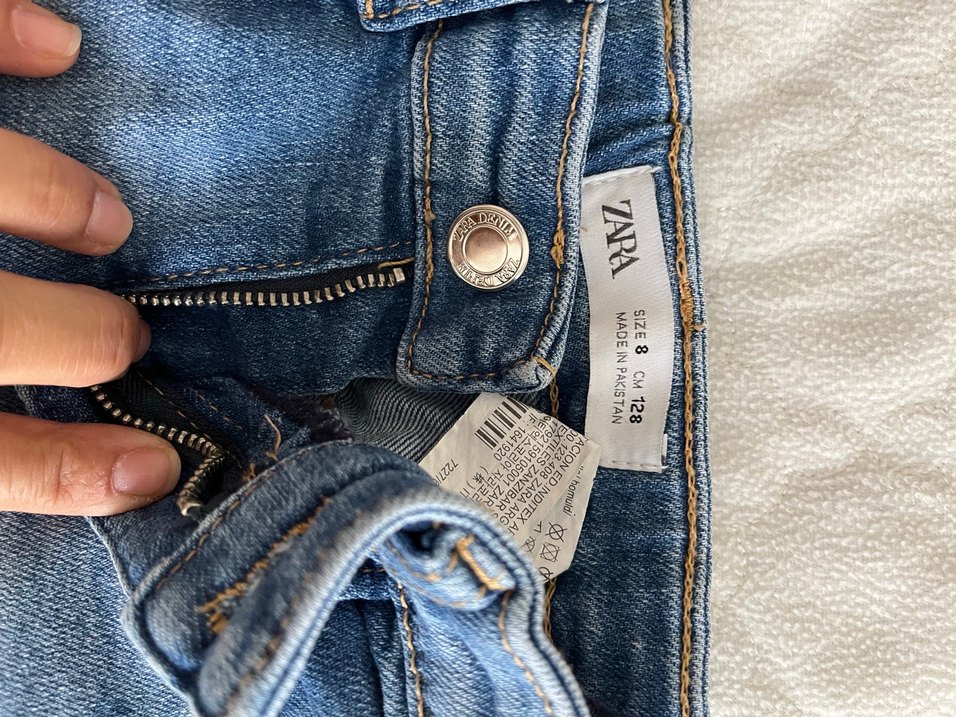 Zara 8 yaş mavi kız çocuk kot Jean - Görsel 3