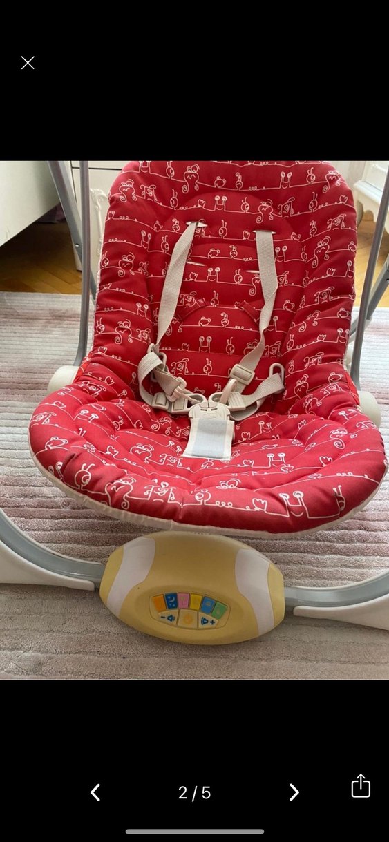 Chicco Kırmızı Bebek Salıncak - Görsel 2