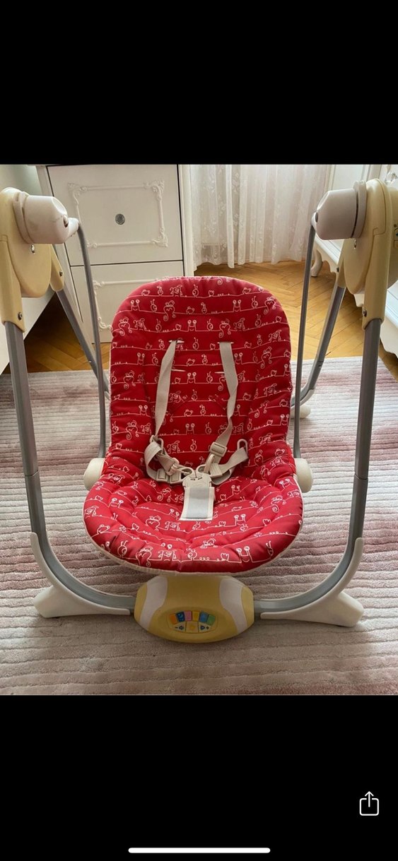 Chicco Kırmızı Bebek Salıncak - Görsel 3